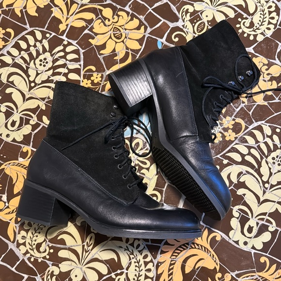 RIEKER LACE UP LEATHER BOOT Sz:39 - Picture 6 of 8